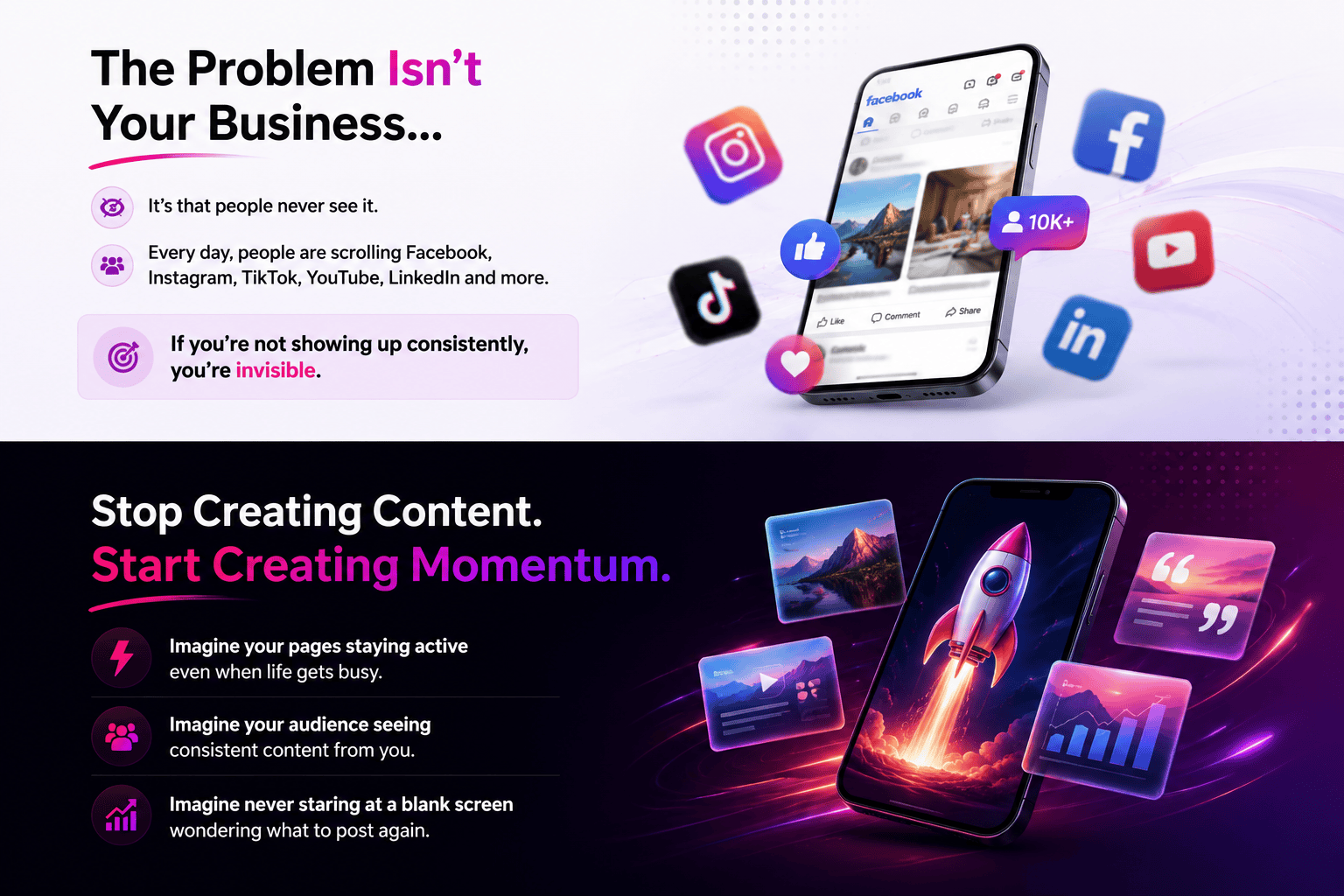 The problem is visibility and the solution is momentum